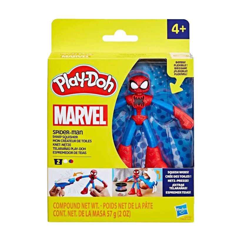 Набір для ліплення Play-Doh Marvel Spider-Man Stamping Shield, від 4 років, 5 деталей (F9829/G0058)